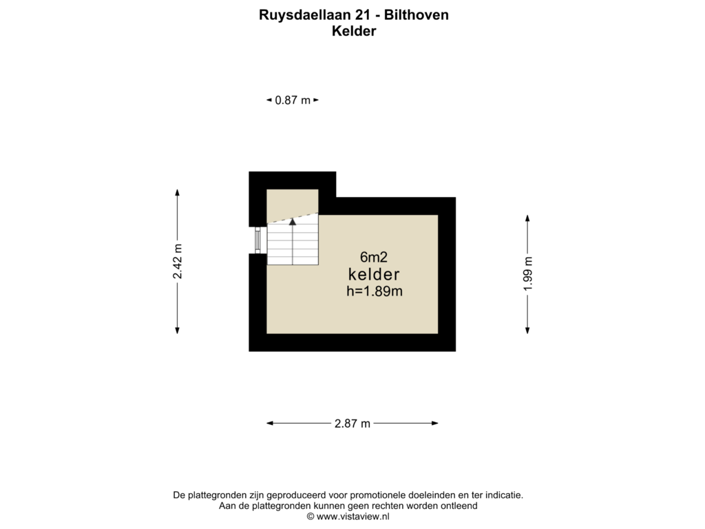 View floorplan of KELDER of Ruysdaellaan 21