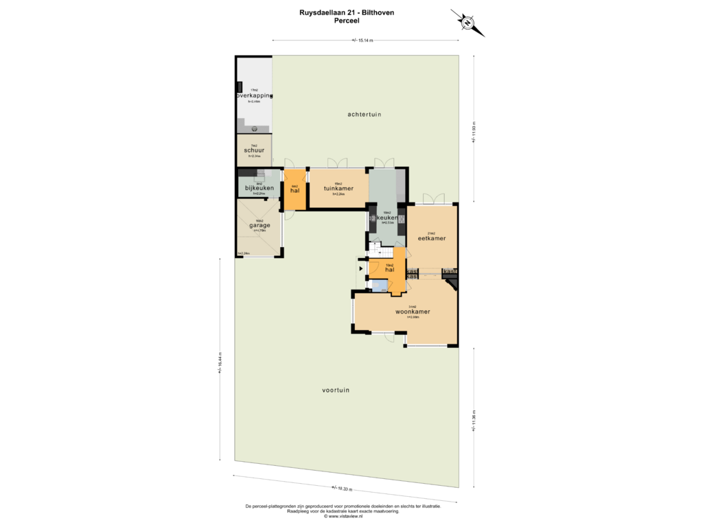 View floorplan of PERCEEL of Ruysdaellaan 21