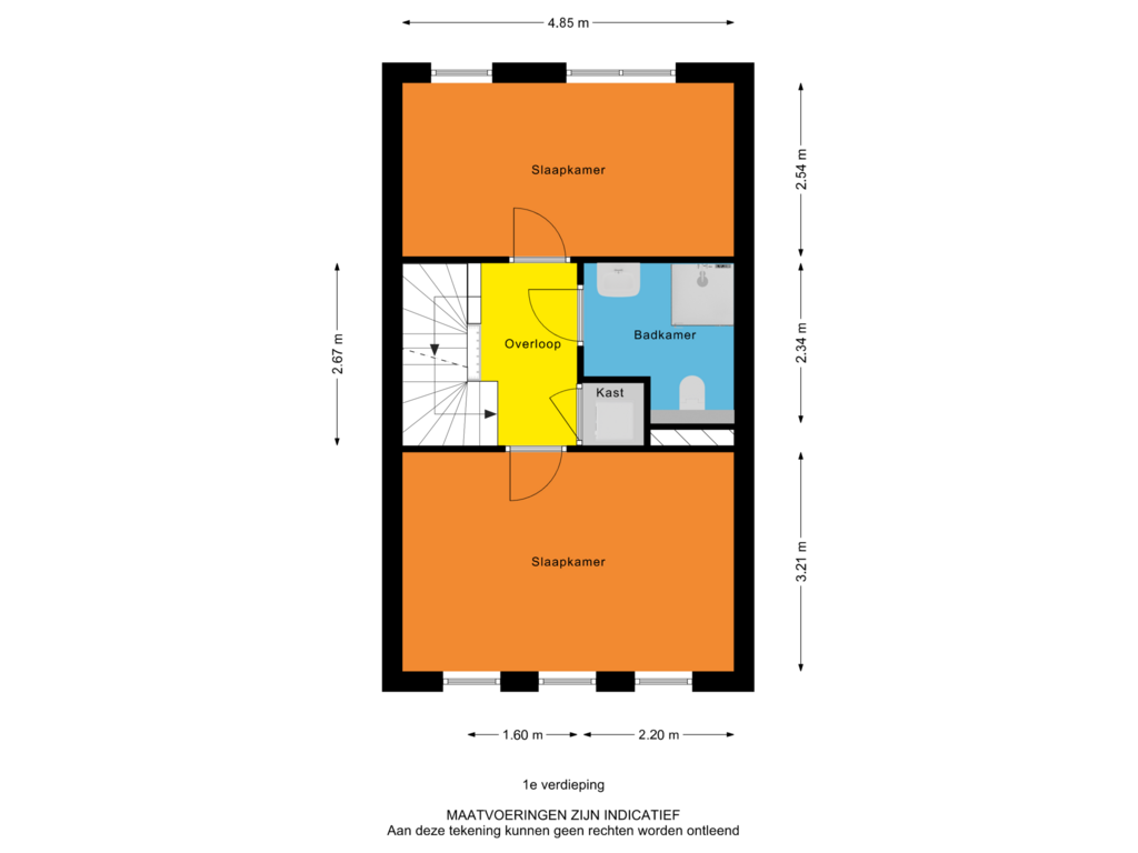 Bekijk plattegrond van 1e verdieping van Bekkershof 15