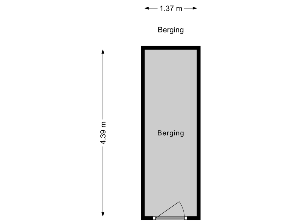 Bekijk plattegrond van Berging van Forellendaal 283