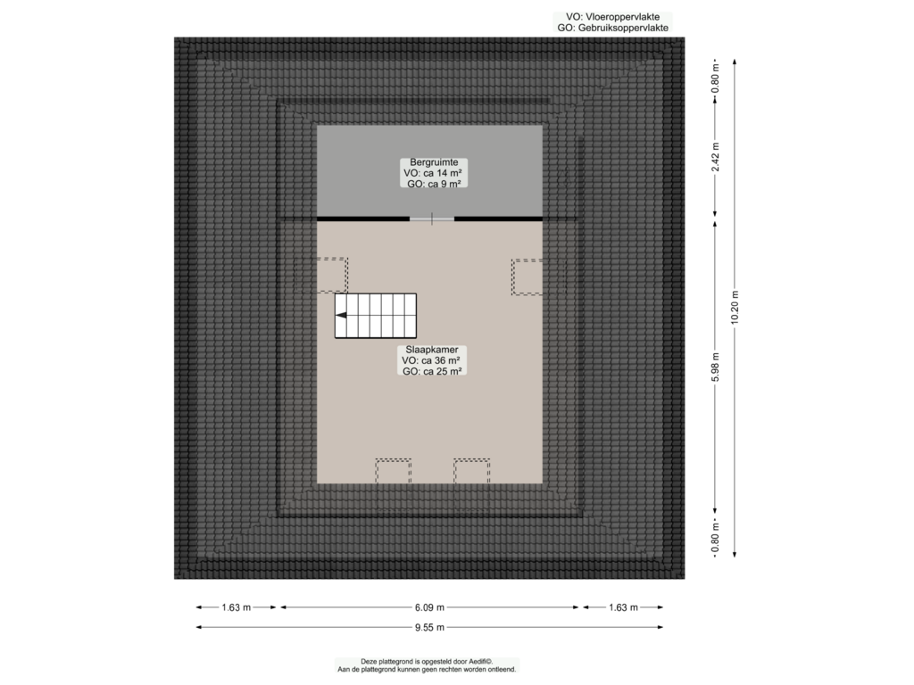 View floorplan of Tweede verdieping of Meint Veningastraat 77