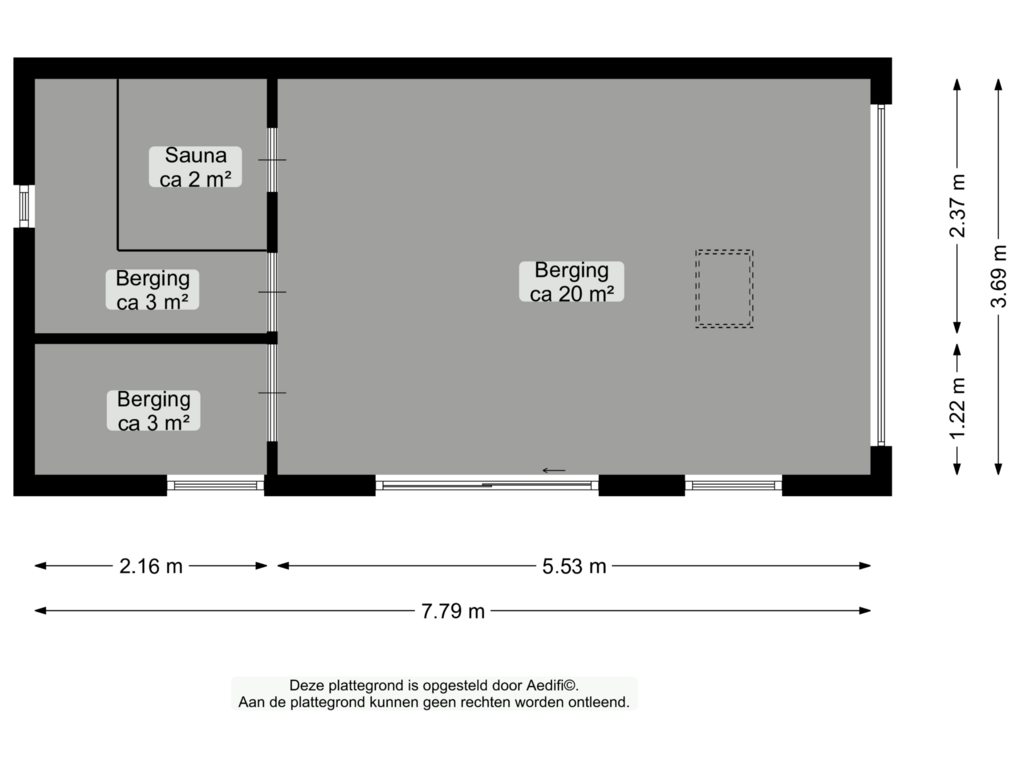 View floorplan of Berging of Meint Veningastraat 77