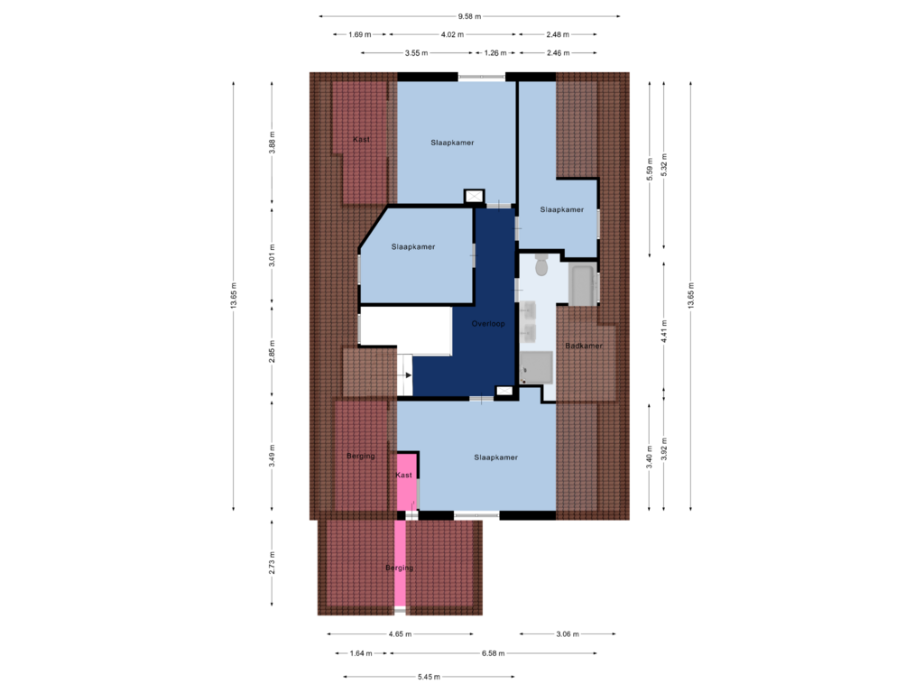 View floorplan of Eerste Verdieping (Optie) of Hobbemastraat 6