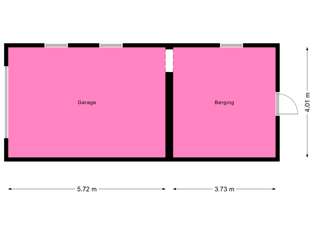 View floorplan of Garage of Hobbemastraat 6