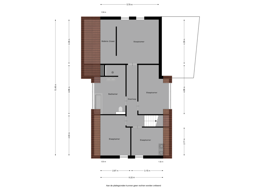 Bekijk plattegrond van Eerste verdieping van Kerkeind 6