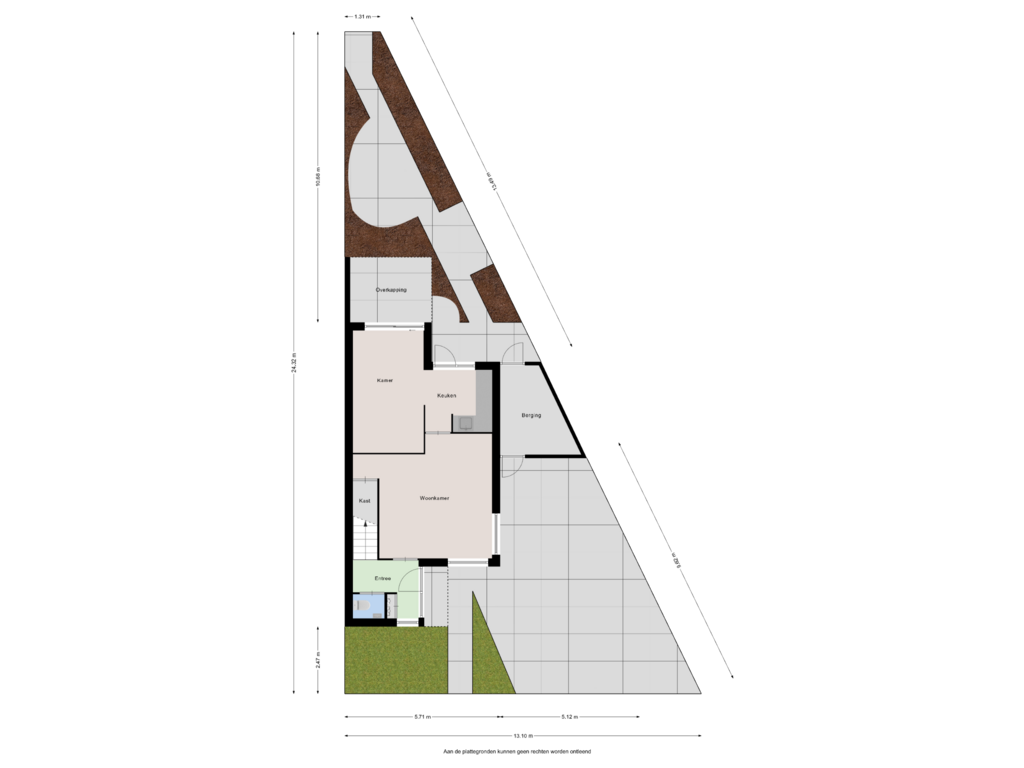 Bekijk plattegrond van Begane grond - tuin van Spuistraat 4