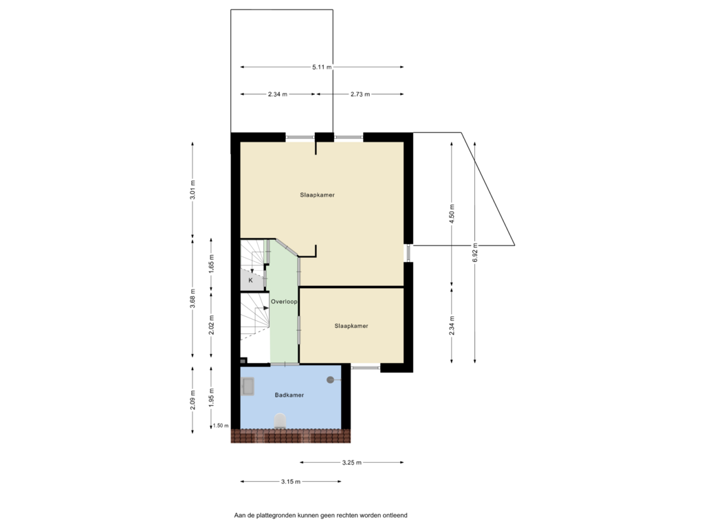 Bekijk plattegrond van Eerste verdieping van Spuistraat 4