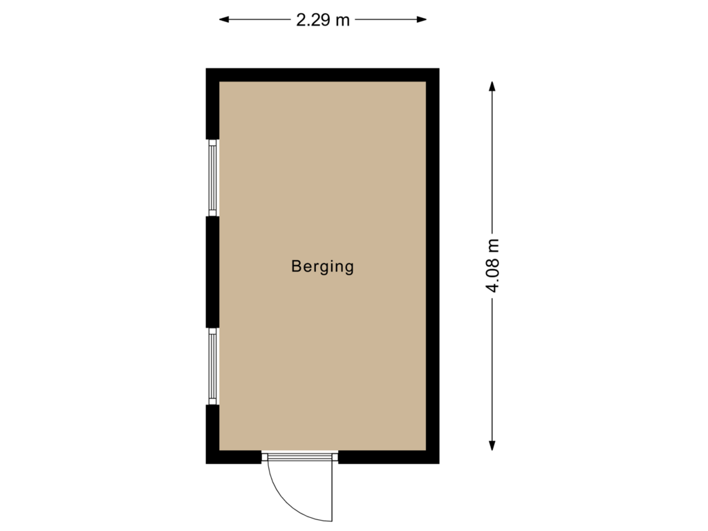 View floorplan of Berging of Frans Campmanweg 40