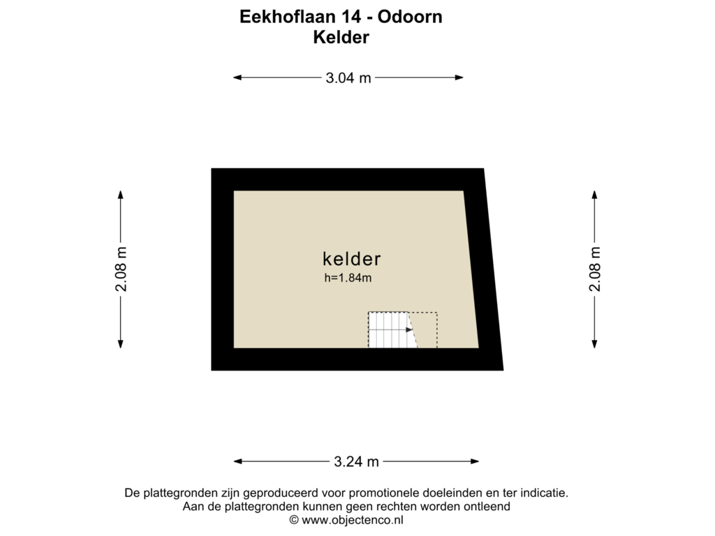 Bekijk plattegrond van KELDER van Eekhoflaan 14