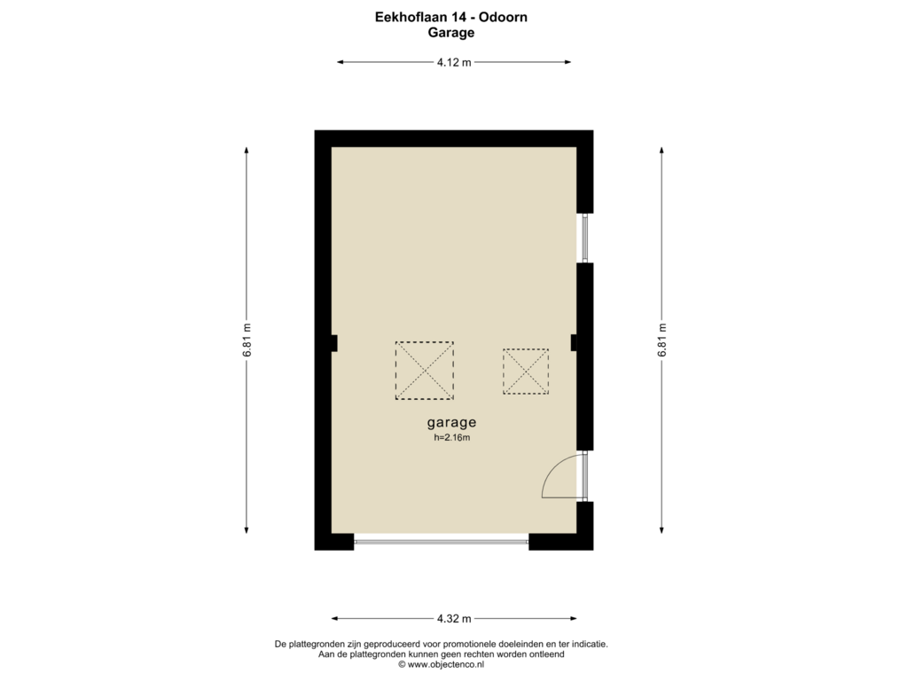 Bekijk plattegrond van GARAGE van Eekhoflaan 14