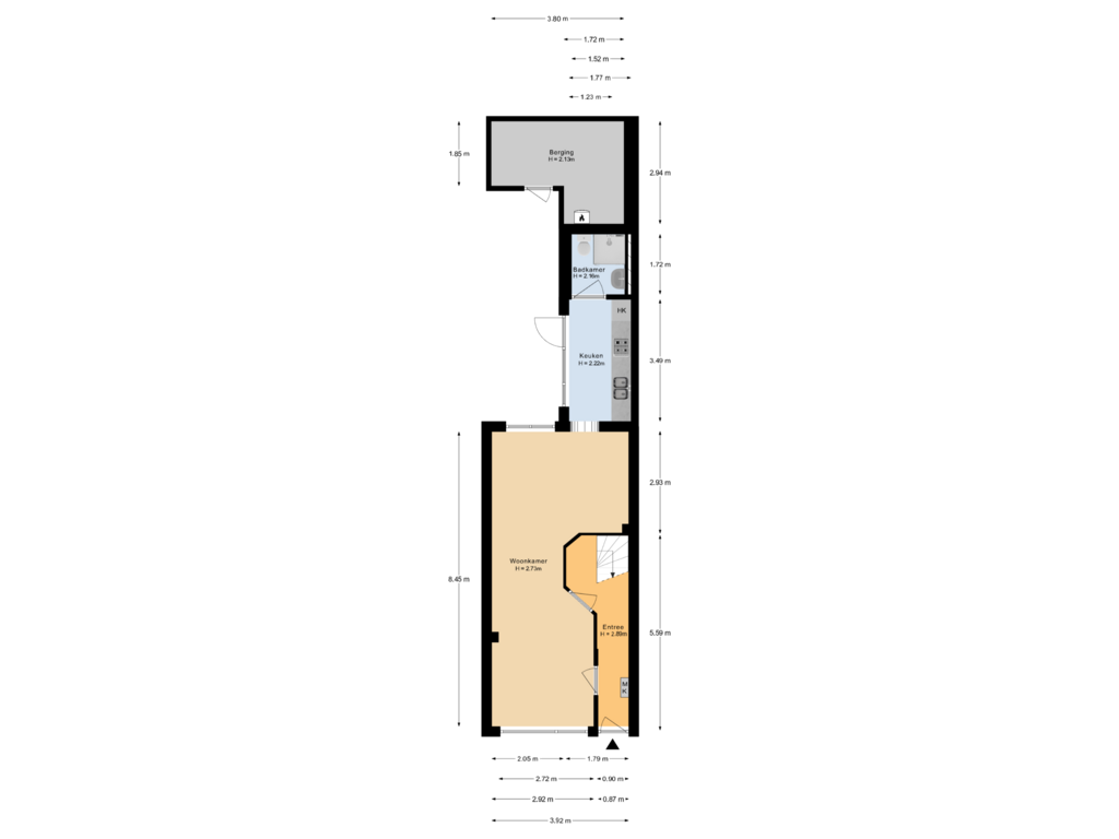 Bekijk plattegrond van Begane grond van Papaverstraat 34