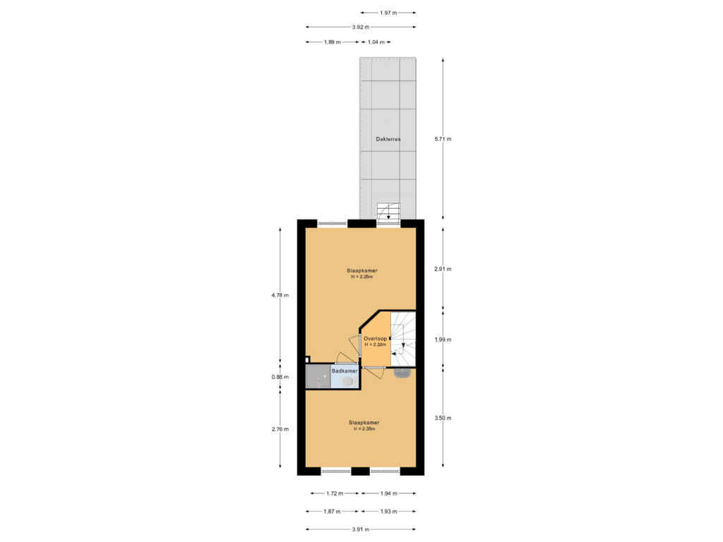 Bekijk plattegrond van 1e verdieping van Papaverstraat 34