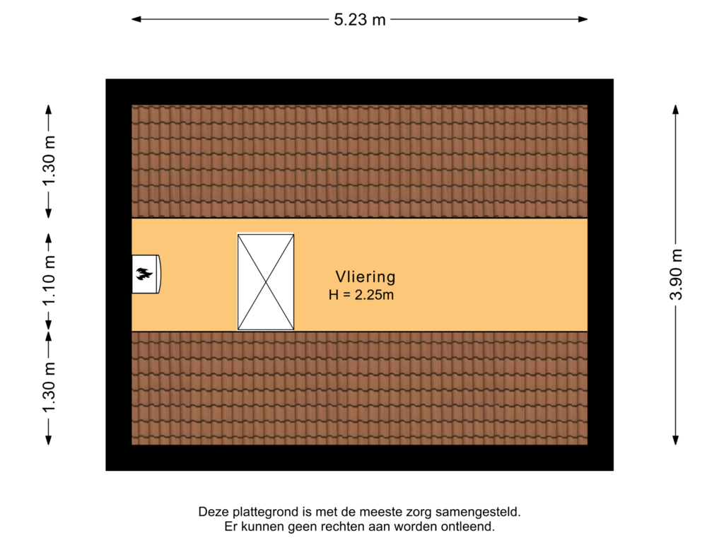 View floorplan of Tweede verdieping of Elsland 1519