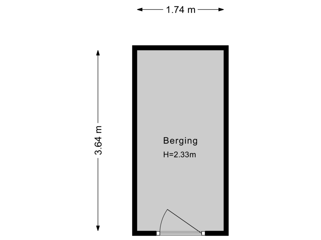 Bekijk plattegrond van Berging van Koningshaven 66