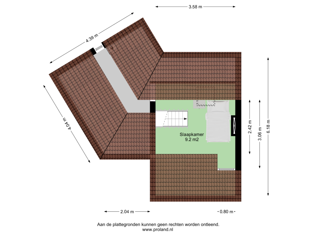 Bekijk plattegrond van 2e Verdieping van Haaksbergerstraat 2