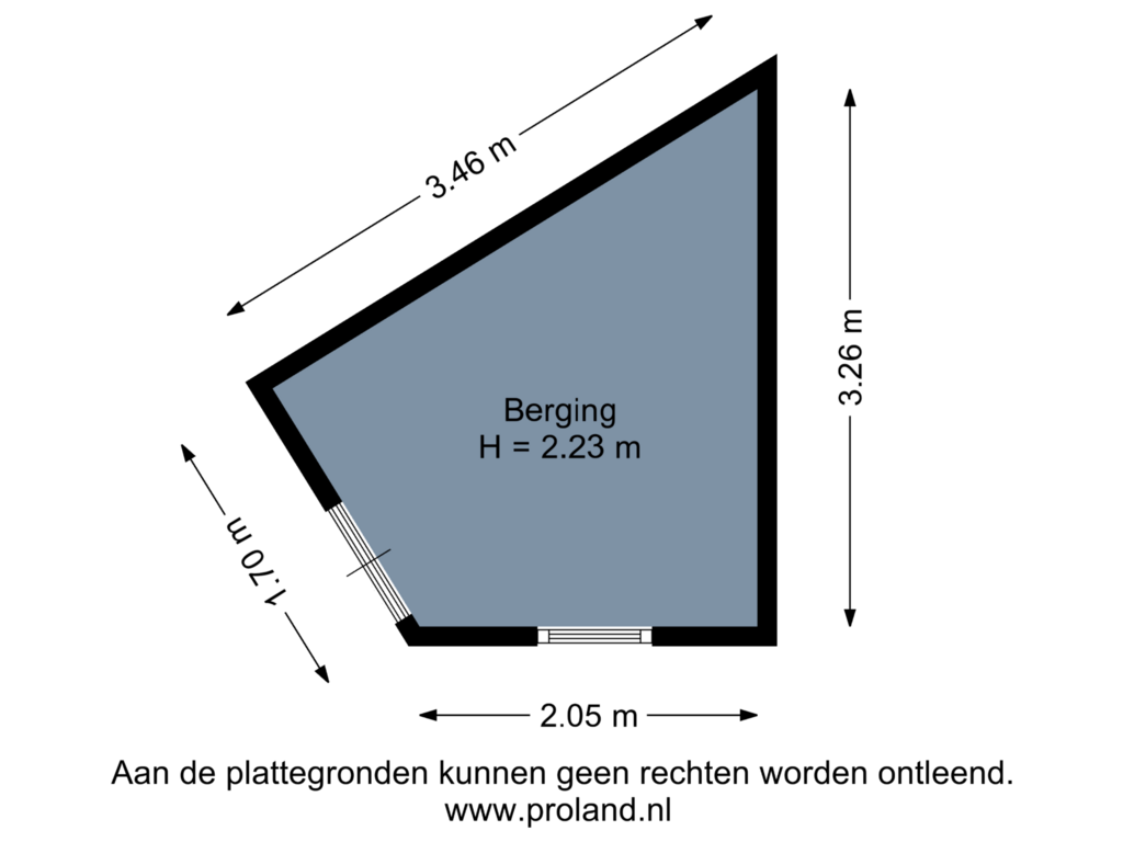 Bekijk plattegrond van Berging van Haaksbergerstraat 2