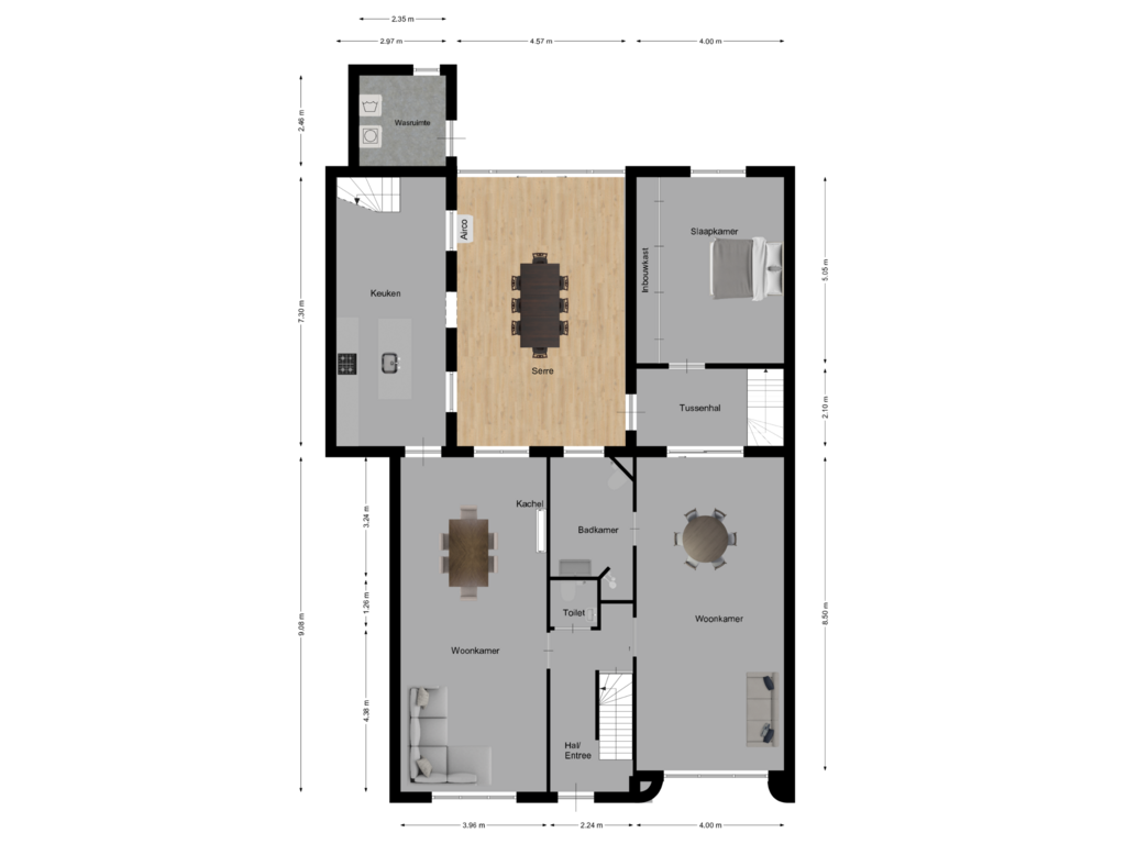 Bekijk plattegrond van Begane grond van Wolfstraat 9