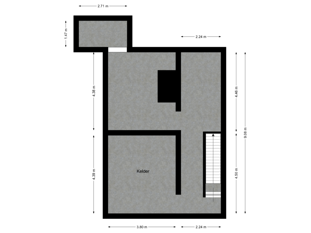 Bekijk plattegrond van Kelder van Wolfstraat 9