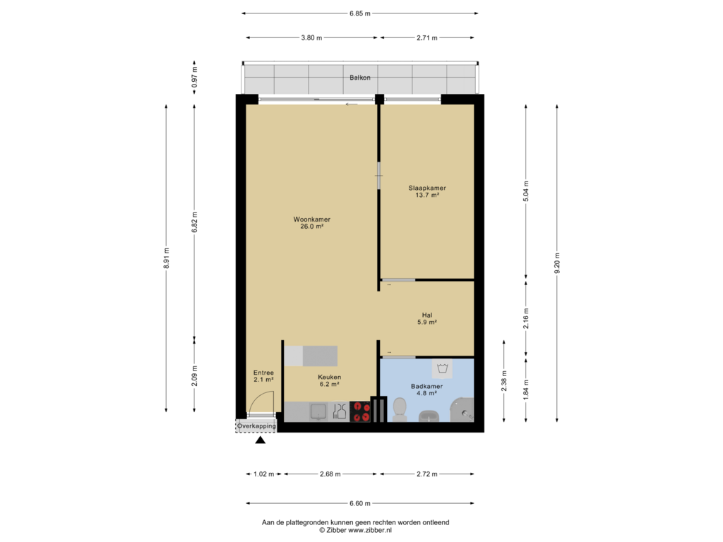 Bekijk plattegrond van Appartement van Aalscholversingel 104