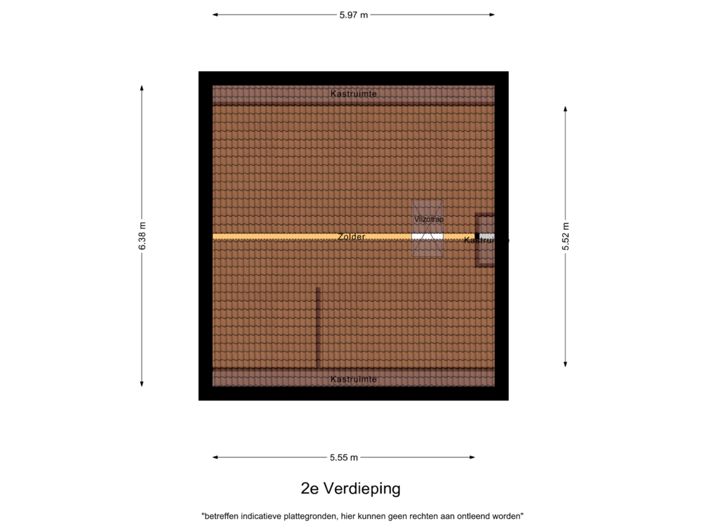 View floorplan of 2e Verdieping of Oranje Nassaulaan 16