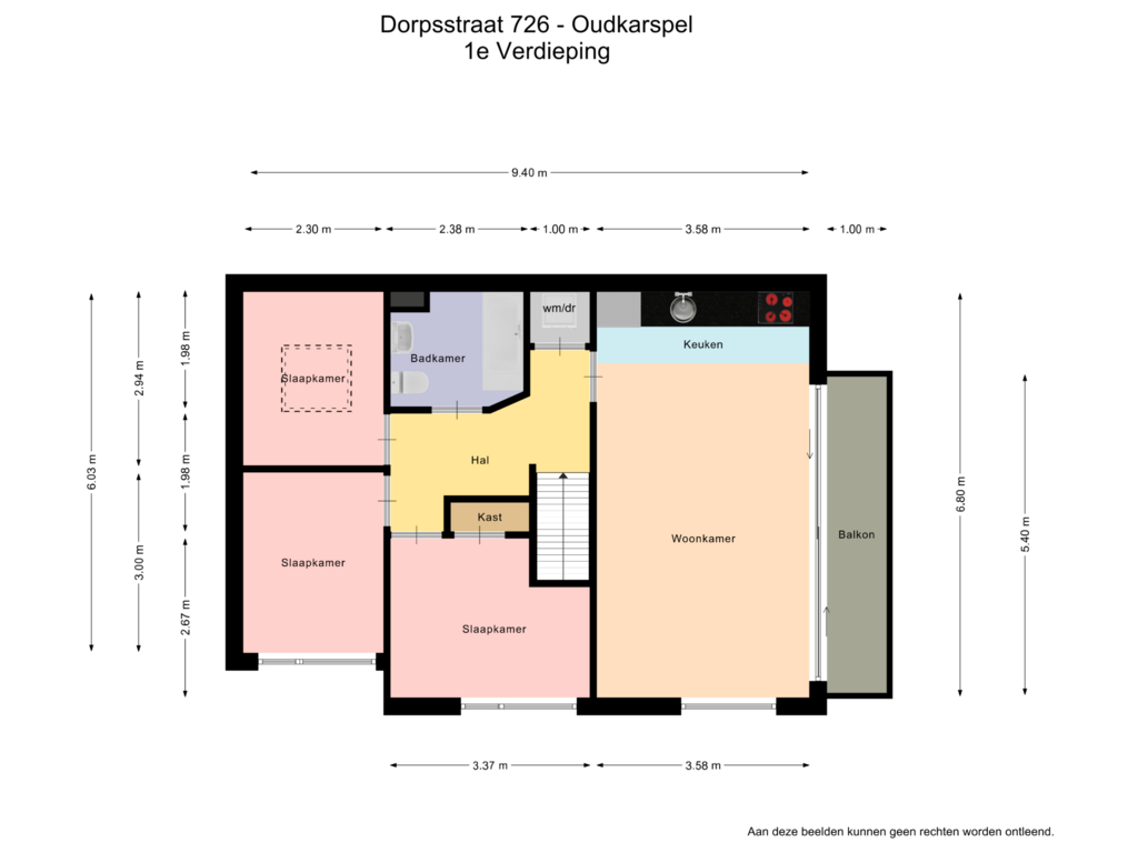 Bekijk plattegrond van 1e verd van Dorpsstraat 726