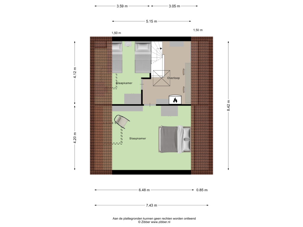 View floorplan of Tweede Verdieping of Basaltdijk 10