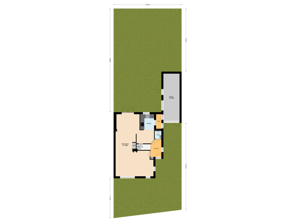 Bekijk plattegrond van Situatie van Bernhardstraat 36