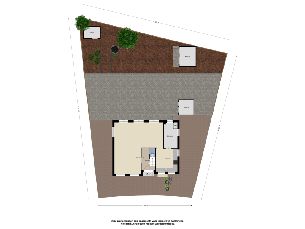 Bekijk plattegrond van Begane Grond Tuin van Kleine Heistraat 16-K397