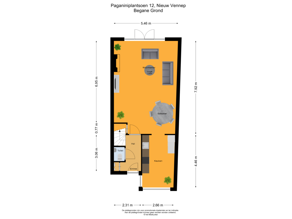 Bekijk plattegrond van Begane Grond van Paganiniplantsoen 12