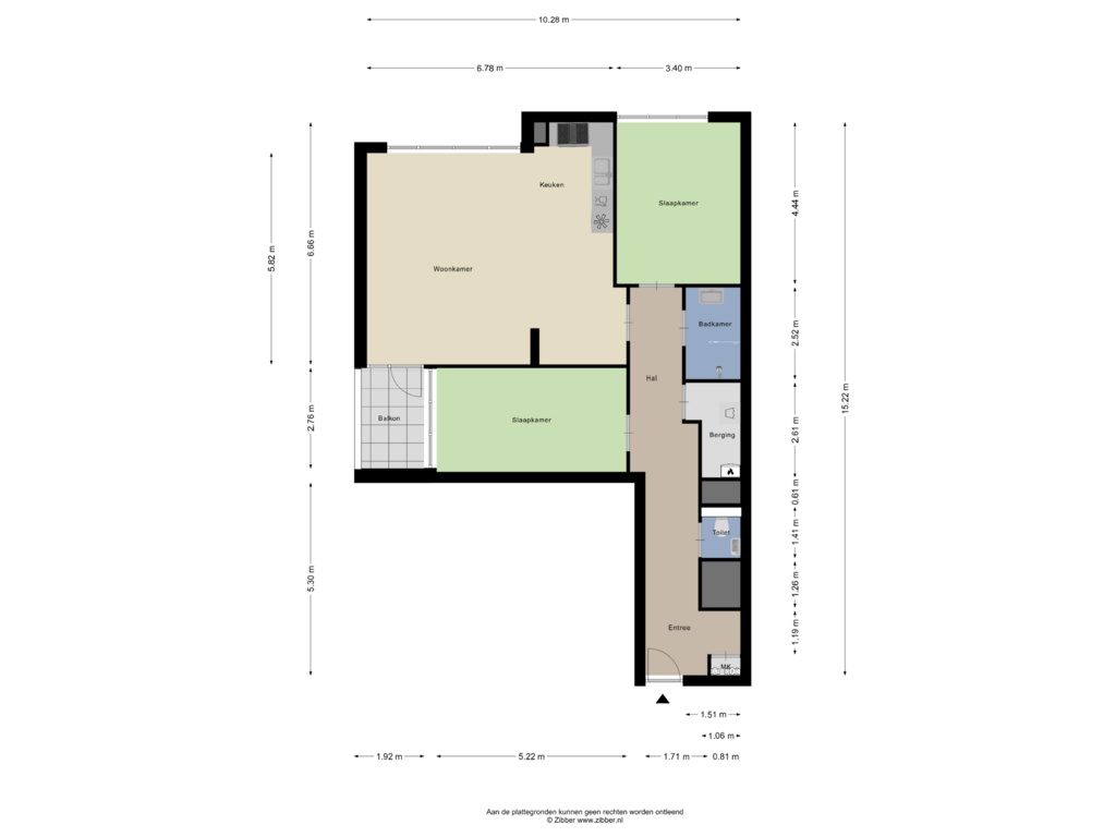 View floorplan of Appartement of Rumpenerstraat 143-HS03