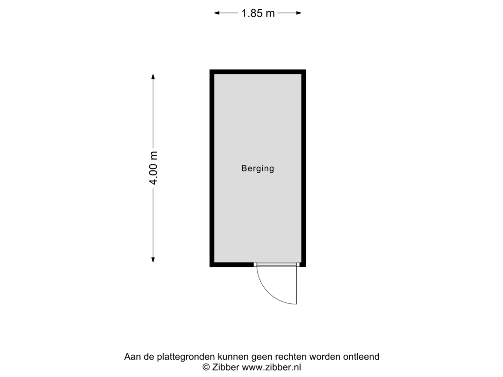 View floorplan of Berging of Rumpenerstraat 143-HS03