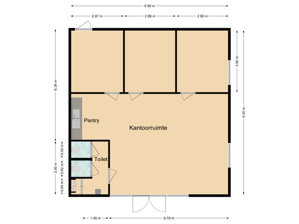 Dodewaardlaan 6-17, Tiel - Begane grond