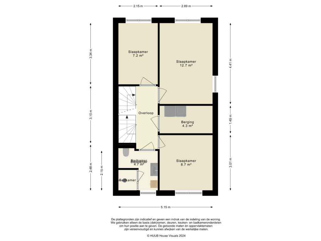 Bekijk plattegrond van 1e Verdieping van Audre Lordestraat 2