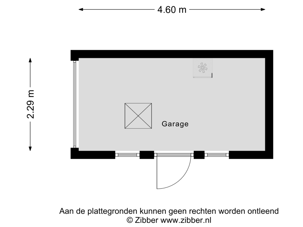 View floorplan of Garage of Vliegerweg 15