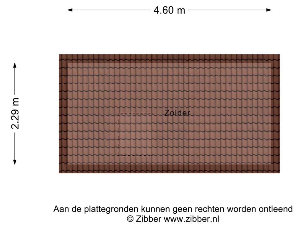 View floorplan of Zolder of Vliegerweg 15