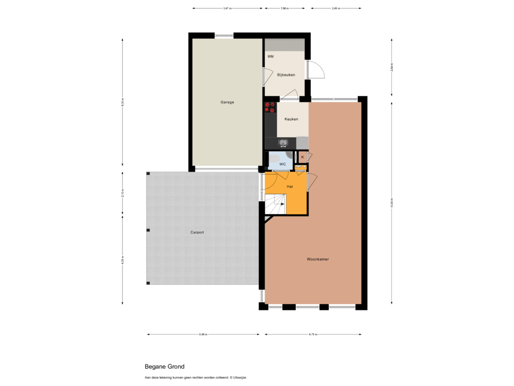 Bekijk plattegrond van Begane Grond van Sleedoorn 1