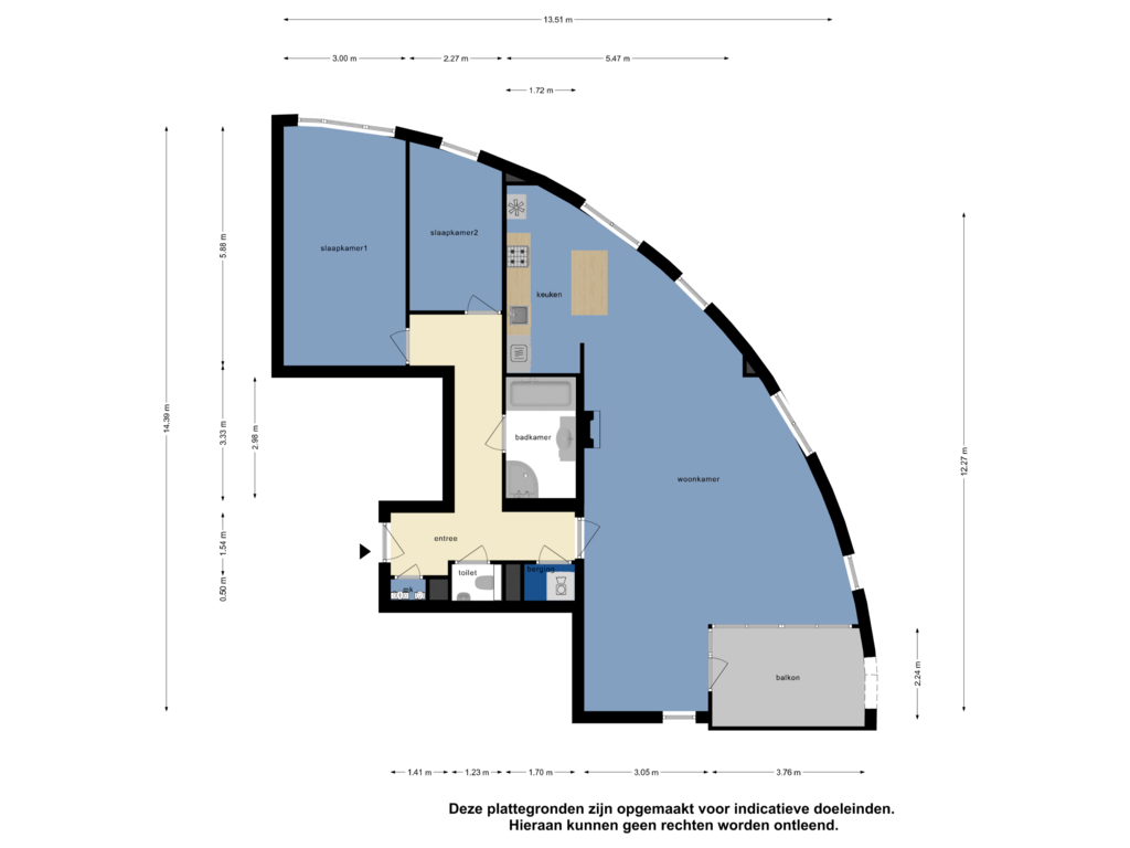 View floorplan of Appartement of Poortugaalstraat 78