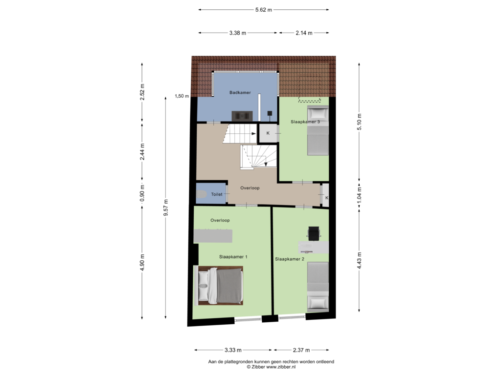 Bekijk plattegrond van Eerste verdieping van Raadhuisplein 15