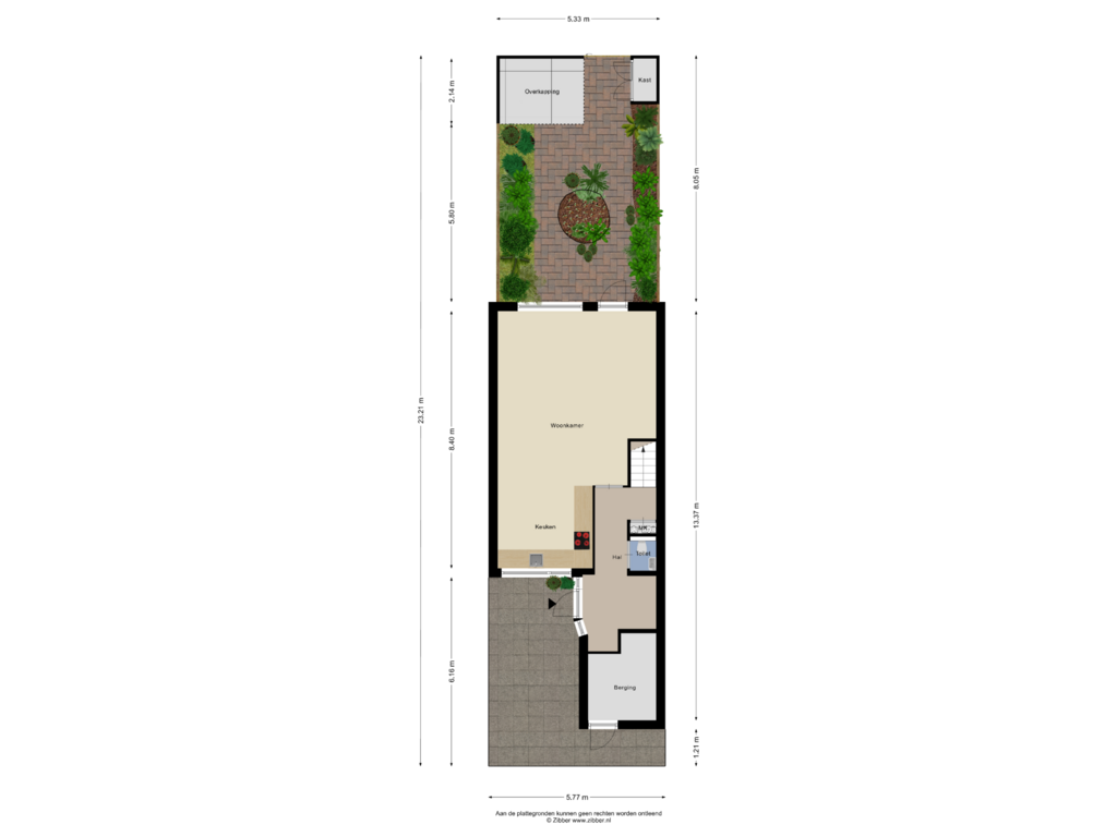 Bekijk plattegrond van Begane Grond Tuin van Fazantenkamp 800