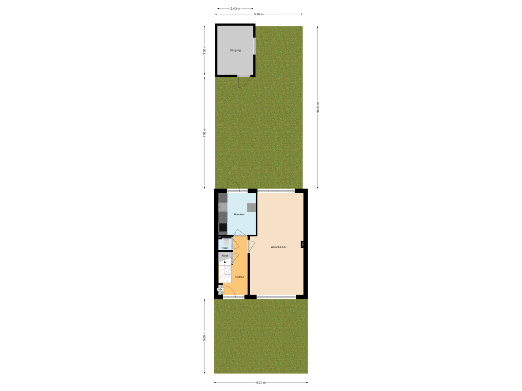 View floorplan of Situatie of Ridderhof 7