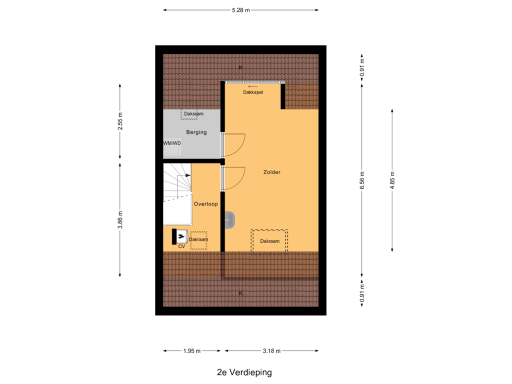 Bekijk plattegrond van 2e Verdieping van Graveerstift 83