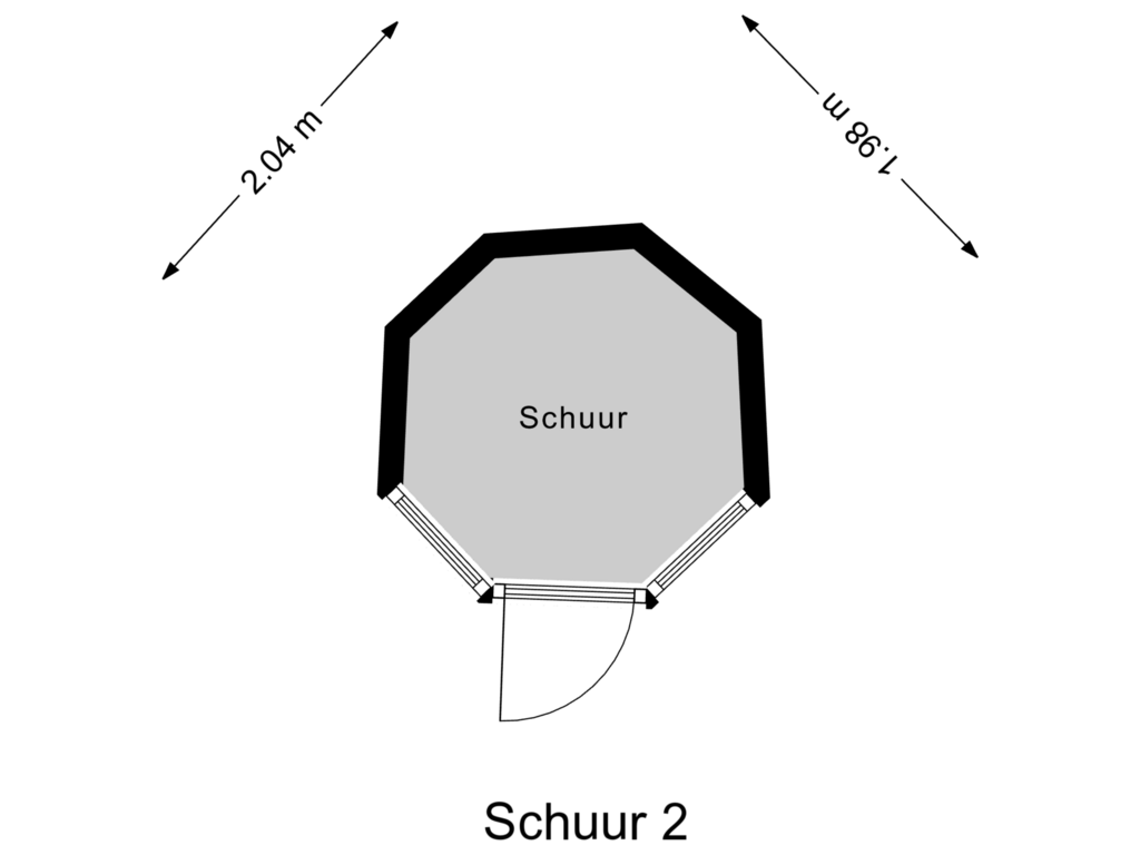 Bekijk plattegrond van Schuur 2 van Graveerstift 83