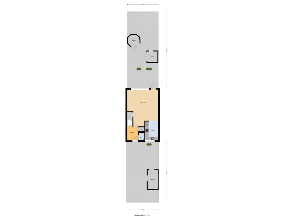 Bekijk plattegrond van Begane Grond Tuin van Graveerstift 83