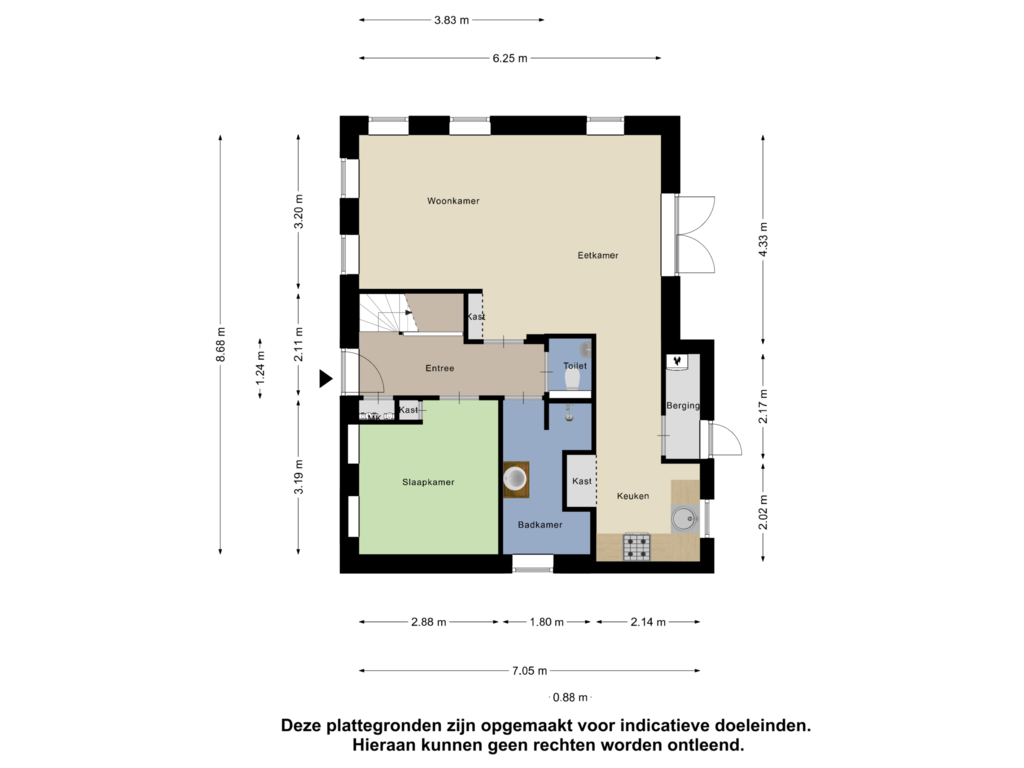 Bekijk plattegrond van Begane Grond van Rietemastraat 35