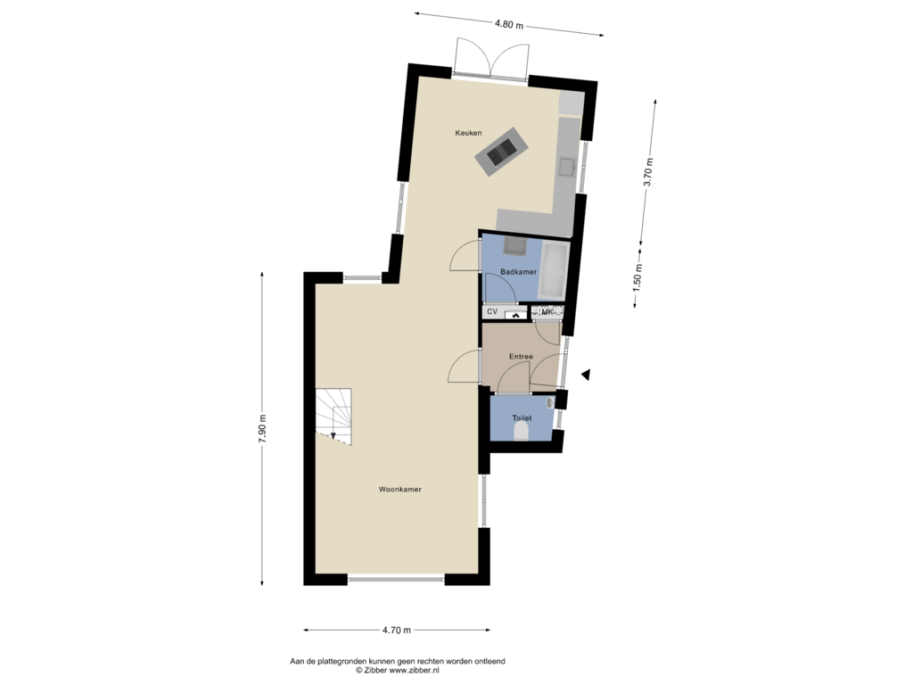 Bekijk plattegrond van Begane Grond van Nazareth 55