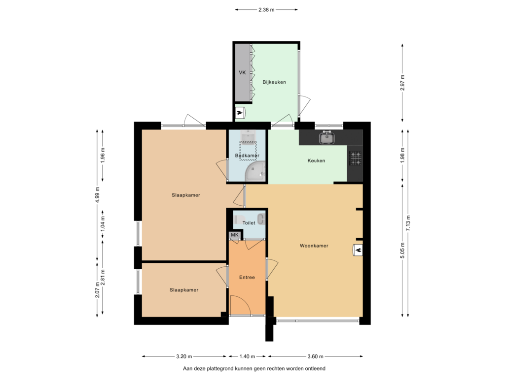 Bekijk plattegrond van Begane grond van Holtenbroekerdijk 45