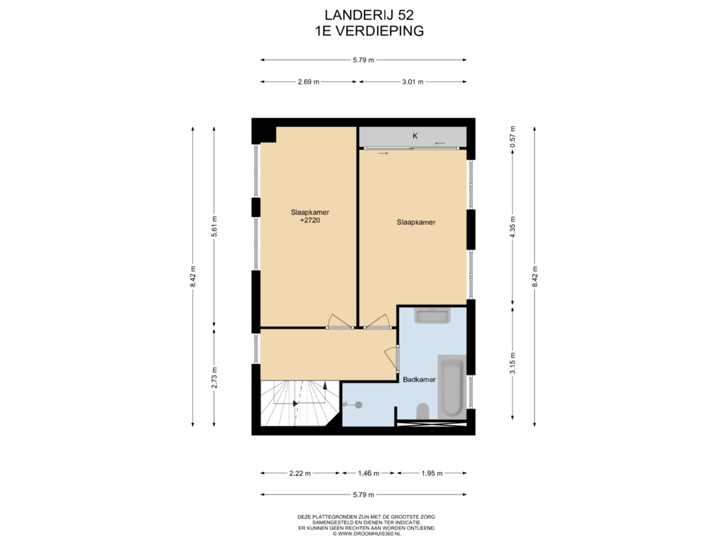 Bekijk plattegrond van 1E Verdieping van Landerij 52