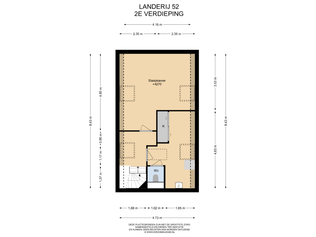 Bekijk plattegrond van 2E Verdieping van Landerij 52