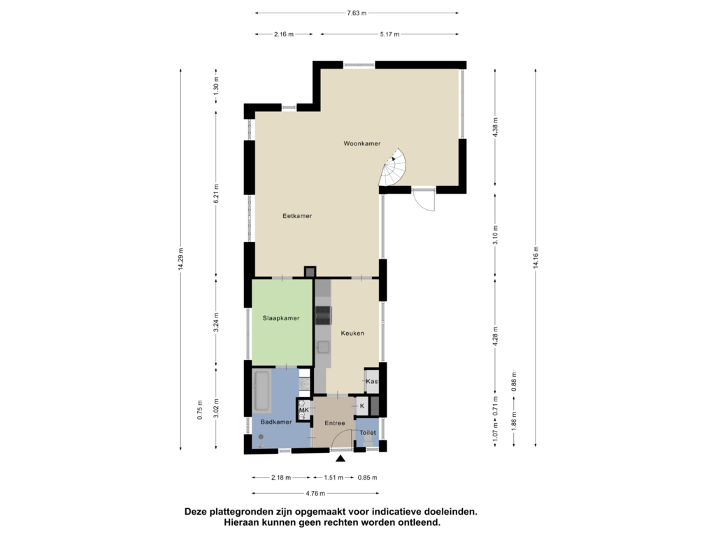 Bekijk plattegrond van Begane Grond van Stougjesdijk 133