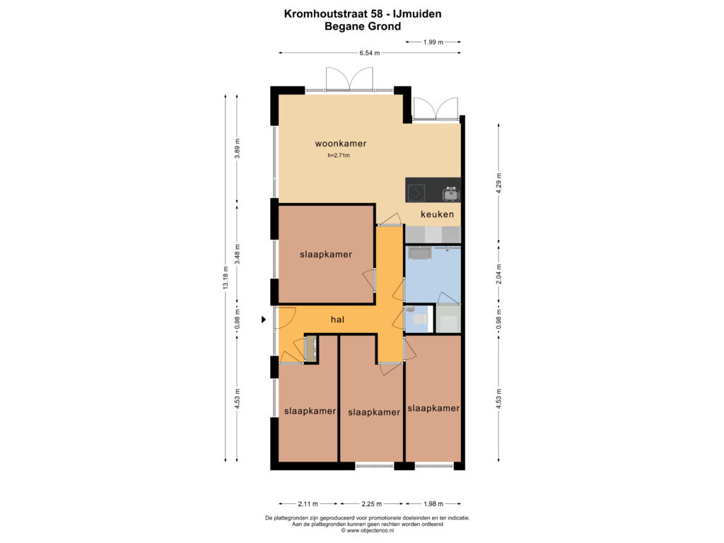 Bekijk plattegrond van Begane Grond van Kromhoutstraat 58